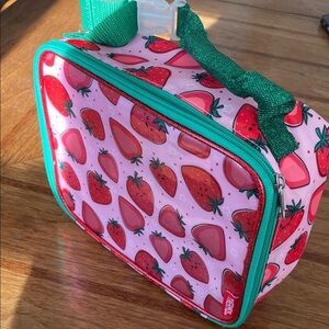 Thermos Pink and Green Strawberry Kids Lunch Bag